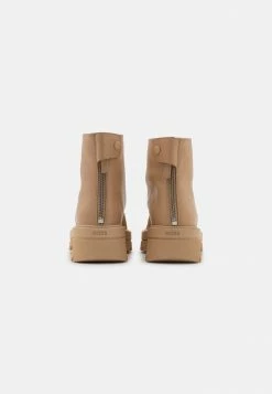 BOSS DENORY ZIPBOOTIE - Platform Ankle Boots - Beige -BOSS Sales Store 03dc03471ea74ff9b50bf2d7f4509f71