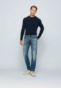 BOSS Straight Leg Jeans - Dark Blue -BOSS Sales Store 03dd5e517523481796fa6409c6c353cb