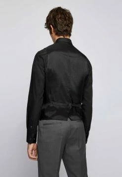 BOSS HUGE - Suit Waistcoat - Dark Grey -BOSS Sales Store 059b3cd9080e4580ae491bdffea5498c