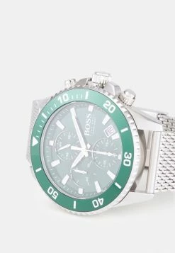 BOSS ADMIRAL - Chronograph Watch - Silver-coloured/green -BOSS Sales Store 05ad1ca8466b4e9b919556a04d843be4
