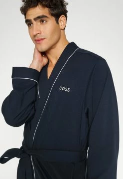BOSS KIMONO - Dressing Gown - Dark Blue -BOSS Sales Store 06e2e808b0a0431890003bad963539a1