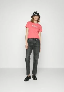 BOSS ELOGO - Print T-shirt - Medium Pink -BOSS Sales Store 07c8a93bef68454bb19515c302843037