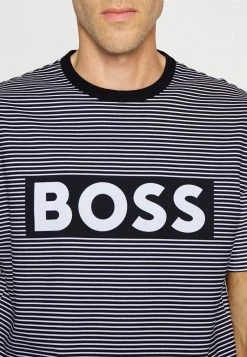 BOSS TIBURT - Print T-shirt - Dark Blue -BOSS Sales Store 08affe37b8b547528755791e6f41b451