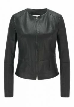 BOSS SANOA - Leather Jacket - Black -BOSS Sales Store 0b88baa4148e413fbd9db8ce1e039ed6