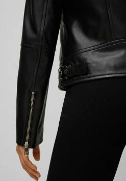 BOSS C SAKINA - Leather Jacket - Black One -BOSS Sales Store 0bf9aa722d0a4364a949e7769eccc73b
