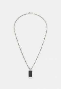 BOSS BENNETT - Necklace - Silver-coloured/black