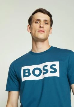 BOSS TIBURT - Print T-shirt - Medium Blue -BOSS Sales Store 0d63b8f0b03a4ceeb8975aa9c835d6b1