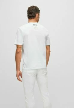 BOSS FREDDIE - Print T-shirt - White -BOSS Sales Store 0e5bbd0c26414d868a7596bc06bee079