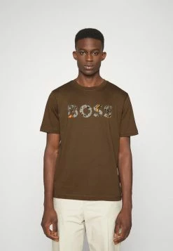 BOSS TEETRURY - Print T-shirt - Dark Green