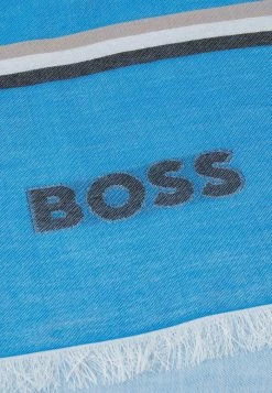 BOSS ARVIN UNISEX - Scarf - Bright Blue -BOSS Sales Store 1427941080c4426aab42f87b0ae610eb