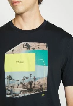 BOSS COLLAGE - Print T-shirt - Dark Blue -BOSS Sales Store 1529477fd8da44068c6d7a0728b81fe7