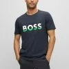 BOSS Print T-shirt - Dark Blue Two 1 BOSS Print T-shirt - Dark Blue Two -BOSS Sales Store 161fa704b42145cbb767c099f492dc16
