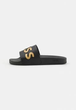 BOSS BAY IT SLID UNISEX - Pool Slides - Black/gold