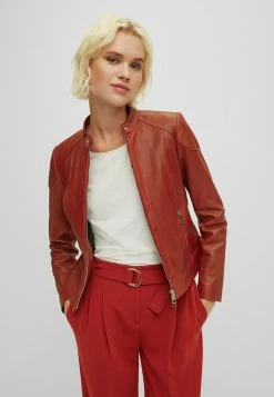 BOSS C SAFLIMA - Leather Jacket - Red Three