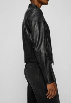 BOSS C SAFLIMA - Leather Jacket - Black -BOSS Sales Store 191d946c3b974069bab99643050f2c00