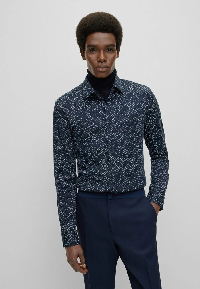 BOSS ROAN - Shirt - Dark Blue Four 3 BOSS ROAN - Shirt - Dark Blue Four