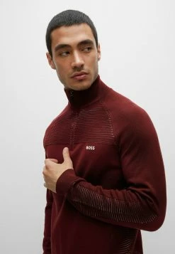 BOSS ZANDI - Jumper - Dark Pink Four -BOSS Sales Store 2220eb4107a4443394ea7280bf00d24b