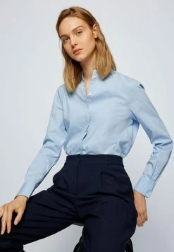 BOSS BEFELIZE - Button-down Blouse - Light Blue -BOSS Sales Store 232d452d48fc4c719aa420f02304f5b7