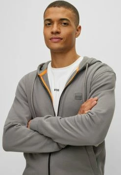 BOSS Zip-up Sweatshirt - Dark Grey Nine -BOSS Sales Store 2452394a538744baa87c08d0716d3e9e