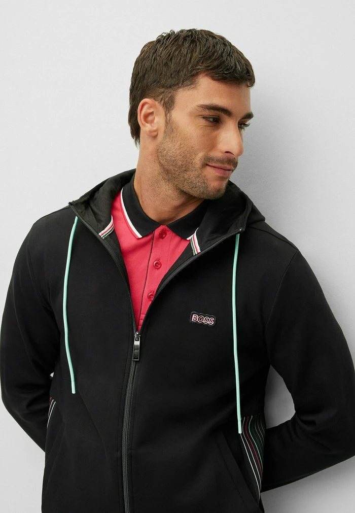 BOSS SAGGY - Zip-up Sweatshirt - Black One 6 BOSS SAGGY - Zip-up Sweatshirt - Black One - Image 4