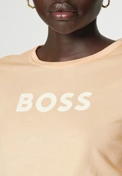 BOSS ELOGO - Print T-shirt - Light Pastel Orange -BOSS Sales Store 2d68b0ef70c34d058aae1c71056e5a2c