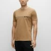 BOSS RN SLIM FIT - Print T-shirt - Beige