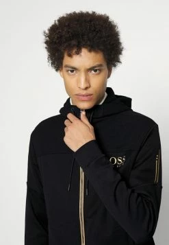 BOSS SAGGY - Zip-up Sweatshirt - Black/gold -BOSS Sales Store 320e729d3b51429f871b7d47147039d4