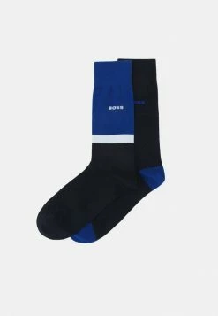 BOSS BLOCK COLOR 2 PACK - Socks - Dark Blue