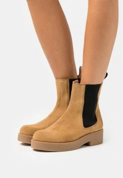 BOSS CHRIS BOOTIE - Platform Ankle Boots - Medium Beige
