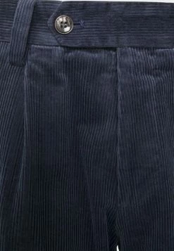 BOSS PERIN PLEAT - Trousers - Dark Blue -BOSS Sales Store 33ceca253b9545e0b8d7573e6c2abfd8