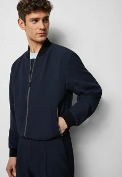 BOSS P-HANRY-WG-BMB - Bomber Jacket - Dark Blue -BOSS Sales Store 34602f6717094b5aae5d107c856e0222