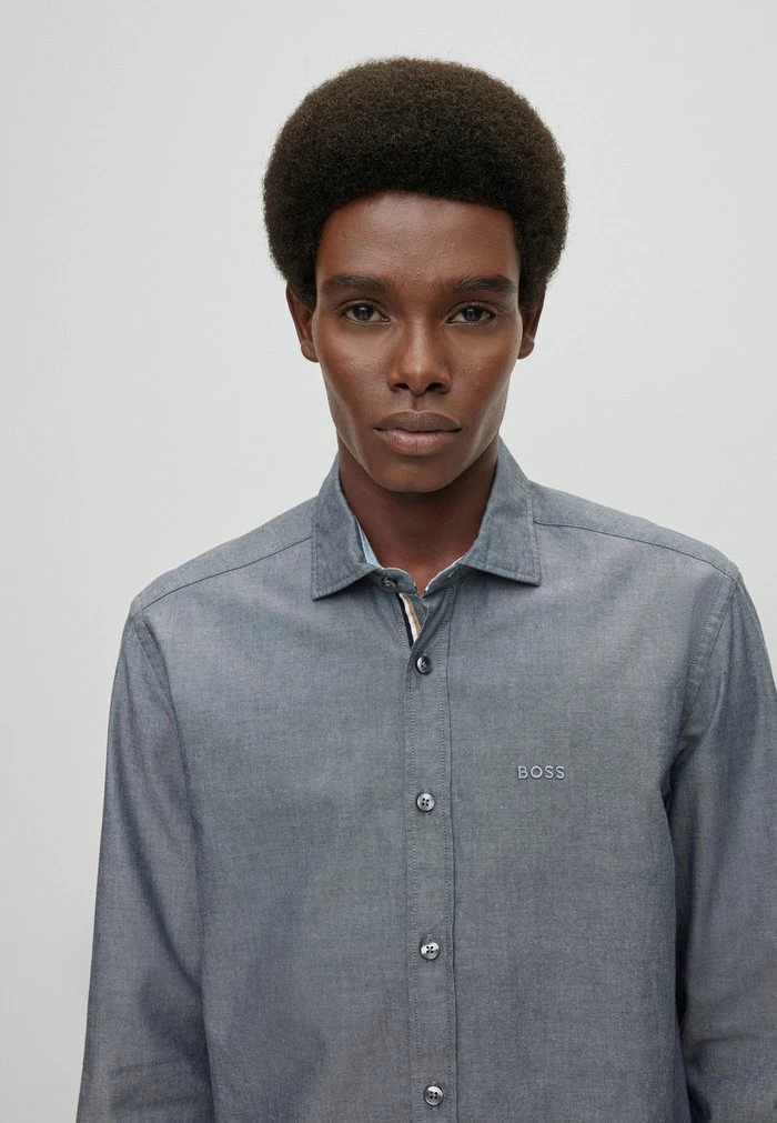 BOSS LEO - Shirt - Dark Blue 6 BOSS LEO - Shirt - Dark Blue - Image 4