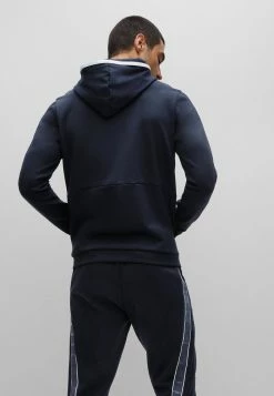 BOSS SAGGY - Zip-up Sweatshirt - Dark Blue -BOSS Sales Store 4504384bb73b49f1a760ecaef3ef4f7b