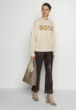 BOSS ECAISA LOGO - Sweatshirt - Open Yellow -BOSS Sales Store 453b92d2f1db4d32808f071601a9e8a0