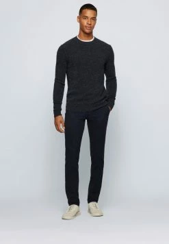 BOSS SLIM - Trousers - Dark Blue -BOSS Sales Store 45446d175c7e4113a74d7ee2a1936e66