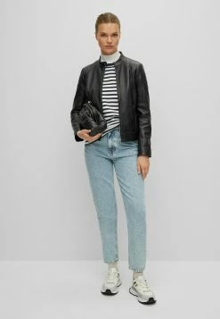 BOSS Leather Jacket - Black One -BOSS Sales Store 46410f5940ae4a44ad7d399747ac4261