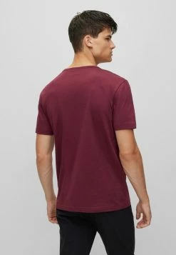 BOSS CURVED - Basic T-shirt - Dark Pink Four -BOSS Sales Store 46b8ce597cdd47a08ad893a154e7a599