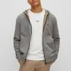 BOSS Zip-up Sweatshirt - Dark Grey Nine