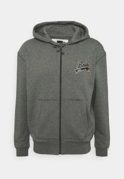 BOSS SANYO - Zip-up Sweatshirt - Medium Grey -BOSS Sales Store 479e8ce5f5f04e31a297deabe6803a16