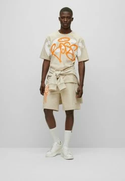 BOSS GRAFFITTI - Print T-shirt - Open Beige One -BOSS Sales Store 49506365917e41a1af376556b0097fd8