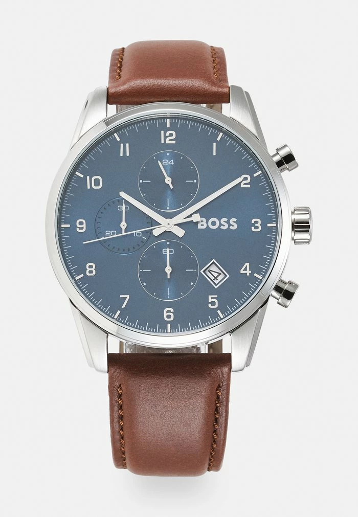 BOSS SKYMASTER - Watch - Brown/silver Blue 3 BOSS SKYMASTER - Watch - Brown/silver Blue