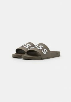BOSS BAY IT SLID UNISEX - Pool Slides - Dark Green -BOSS Sales Store 4c0ac9378e7846f490c93c1e3d689149