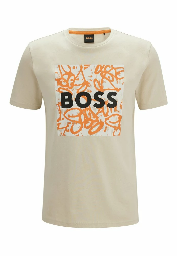 BOSS TEGRAFBASIC - Print T-shirt - Open Beige One 5 BOSS TEGRAFBASIC - Print T-shirt - Open Beige One - Image 3