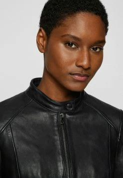 BOSS C SAFLIMA - Leather Jacket - Black -BOSS Sales Store 4e1e36cc52584d948fb9cc0fc3116c2d