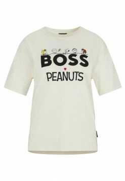 BOSS ENAHITA - Print T-shirt - Natural Eighteen
