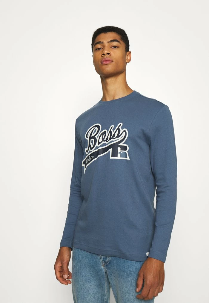 BOSS X RUSSELL ATHLETIC - Long Sleeved Top - Bright Blue 3 BOSS X RUSSELL ATHLETIC - Long Sleeved Top - Bright Blue