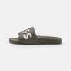 BOSS BAY IT SLID UNISEX - Pool Slides - Dark Green