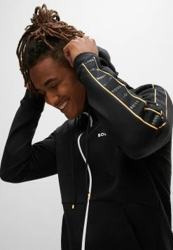 BOSS SAGGY - Zip-up Sweatshirt - Black Two -BOSS Sales Store 52e3e653fbbb4b51a5514b355efe9f6e