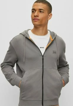 BOSS Zip-up Sweatshirt - Dark Grey Nine -BOSS Sales Store 56962a576f3f4424a7e676a00c6b38c9