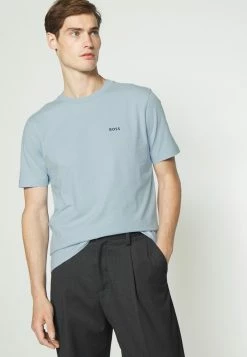 BOSS TEE - Basic T-shirt - Light Pastel Blue -BOSS Sales Store 607c922b834b40fc9a2324ce804e035b